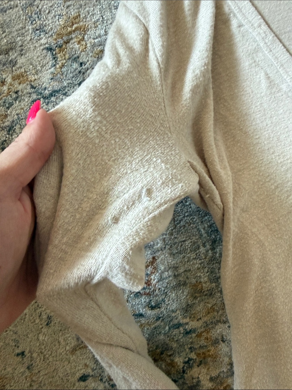 Beige Long-Sleeve Henley Bodysuit - Picture 3 of 5